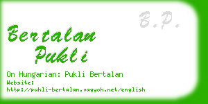 bertalan pukli business card